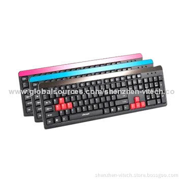 Standard Wired Keyboards with FCC and CE Marks, Available in Black